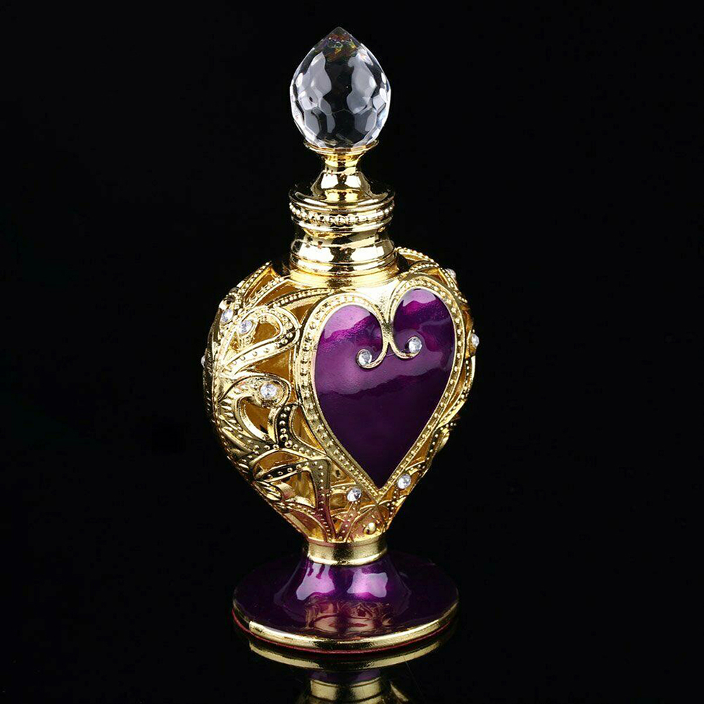 Vintage Collectible Perfume Bottles - 1 adet Kristal Parfüm Şişesi Mor