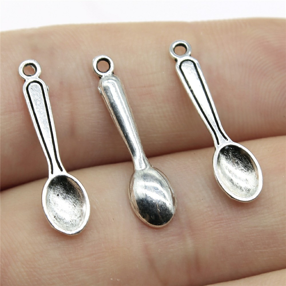 Vintage Collectible Spoons - WYSIWYG 40 adet 24x6mm Charms mutfak