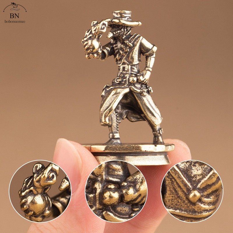 Vintage And Collectible Toys - Katı Pirinç Dans Kovboy Figürleri Minyatürleri