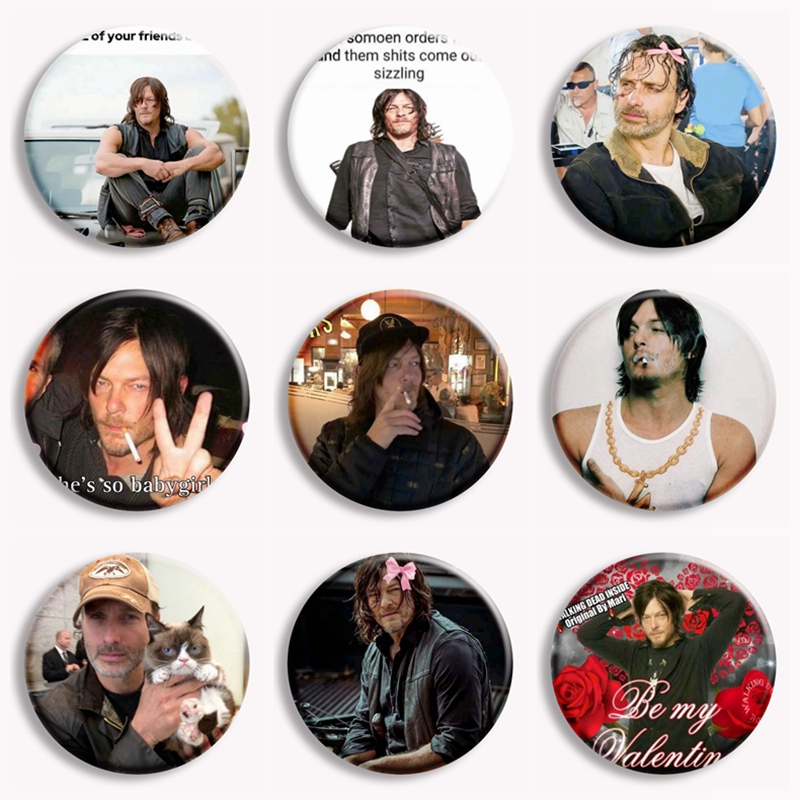 Vintage Collectible Show - Retro Daryl Dixon Yumuşak Düğme Pin