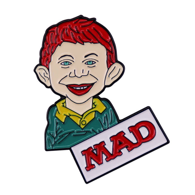 Vintage Collectible Pins - Deli dergisi Alfred E. Neuman emaye