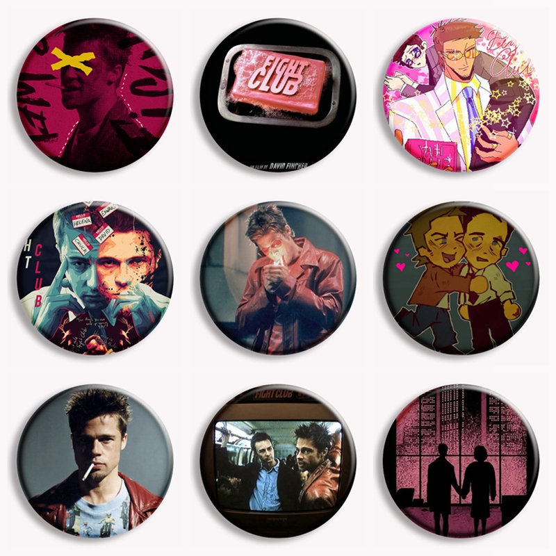 Vintage Collectible Pins - Retro klasik Film mücadele kulübü sabun