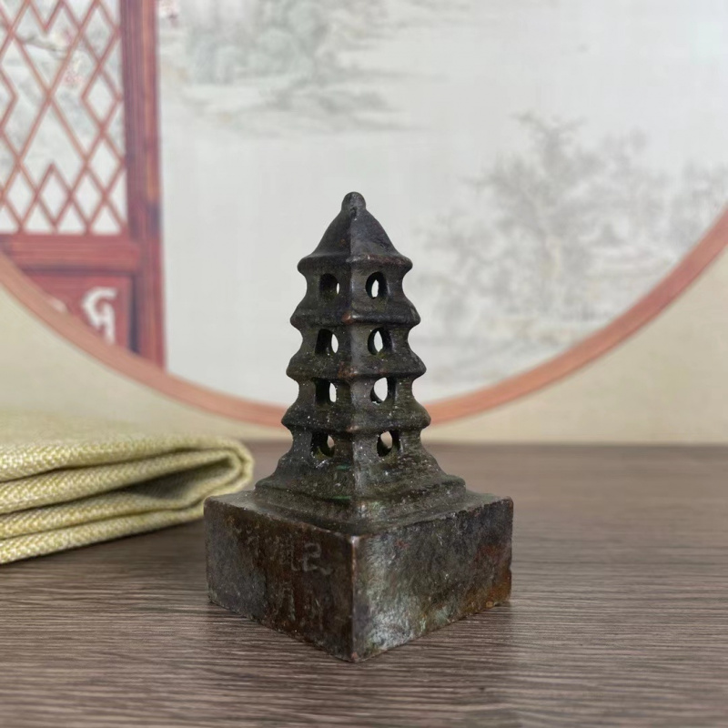 Pirinçten oyma küçük kule süsü - Small Vintage Collectible Items incelemesi ve fiyatı