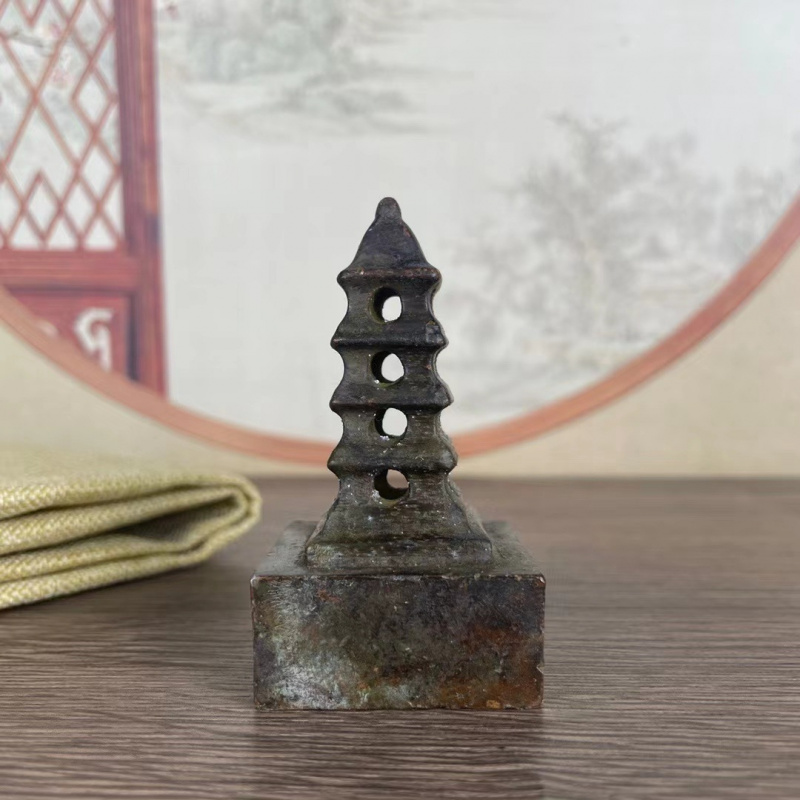 Pirinçten oyma küçük kule süsü - Small Vintage Collectible Items incelemesi ve fiyatı